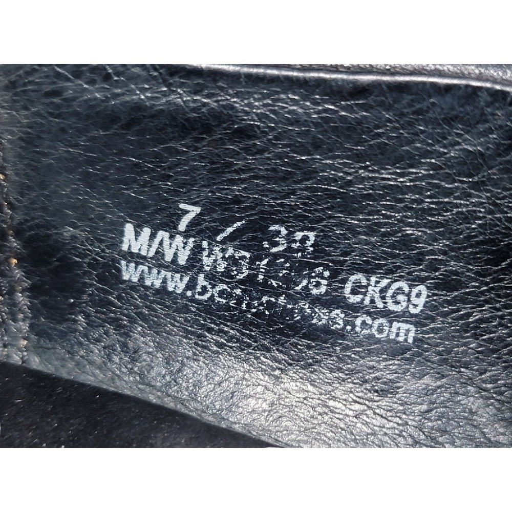 Born Gertrude Womens Black‎ Leather Slip On Heel Pump Clog Shoes Sz 7 US / 38 EU - Picture 11 of 13